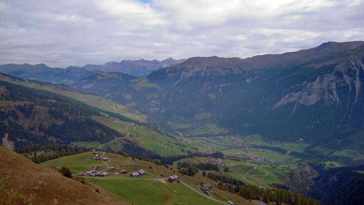 Top of Val Schons, Blick nach Zillis